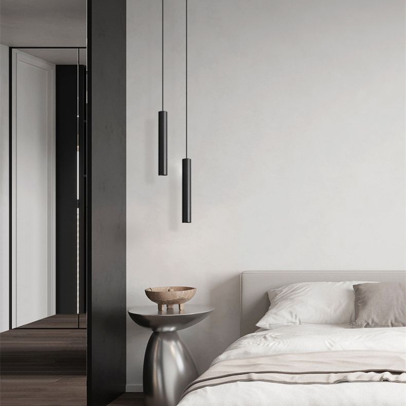 Sepukan Minimalist Cylinder Black Pendant Light