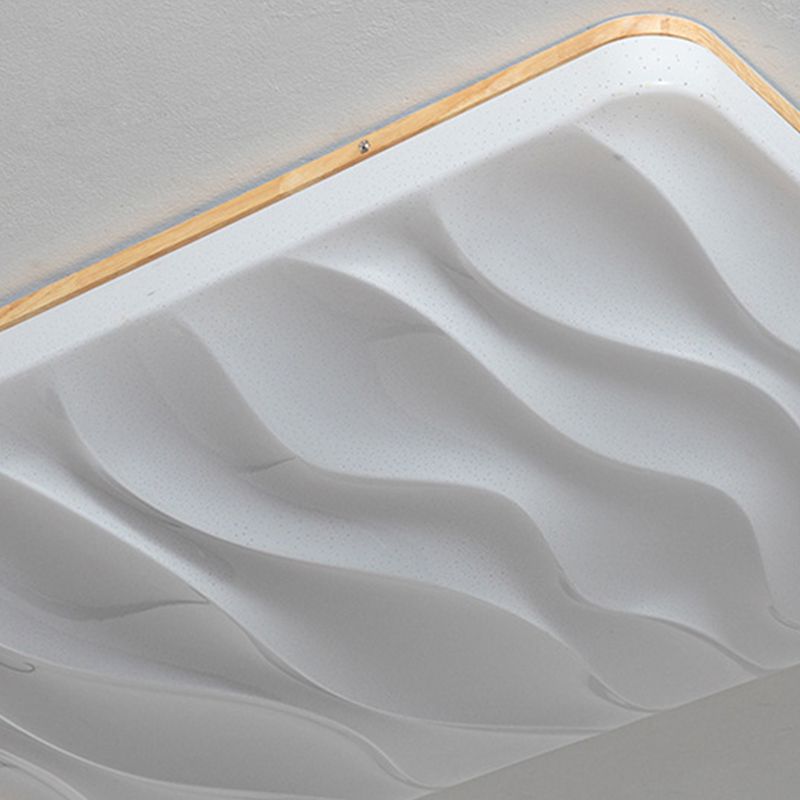 Jubenuk LED Geometric Flush Mount Ceiling Light, White