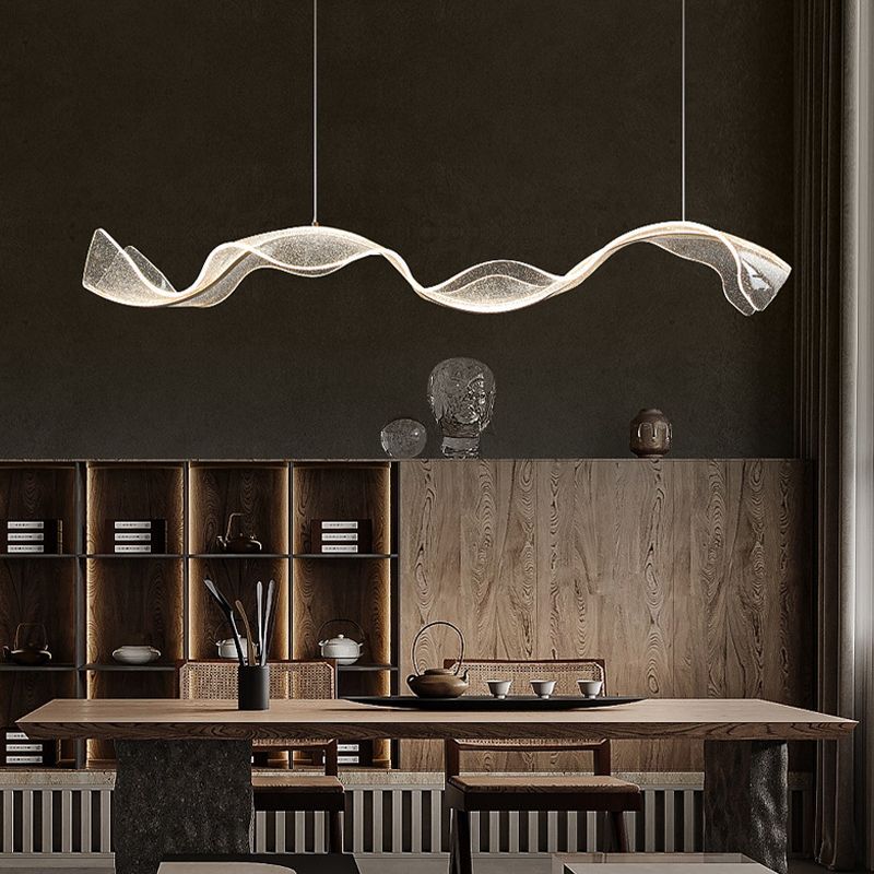 Cenuvis Pendant Light Designer Wave , White/Gold, Dining Room