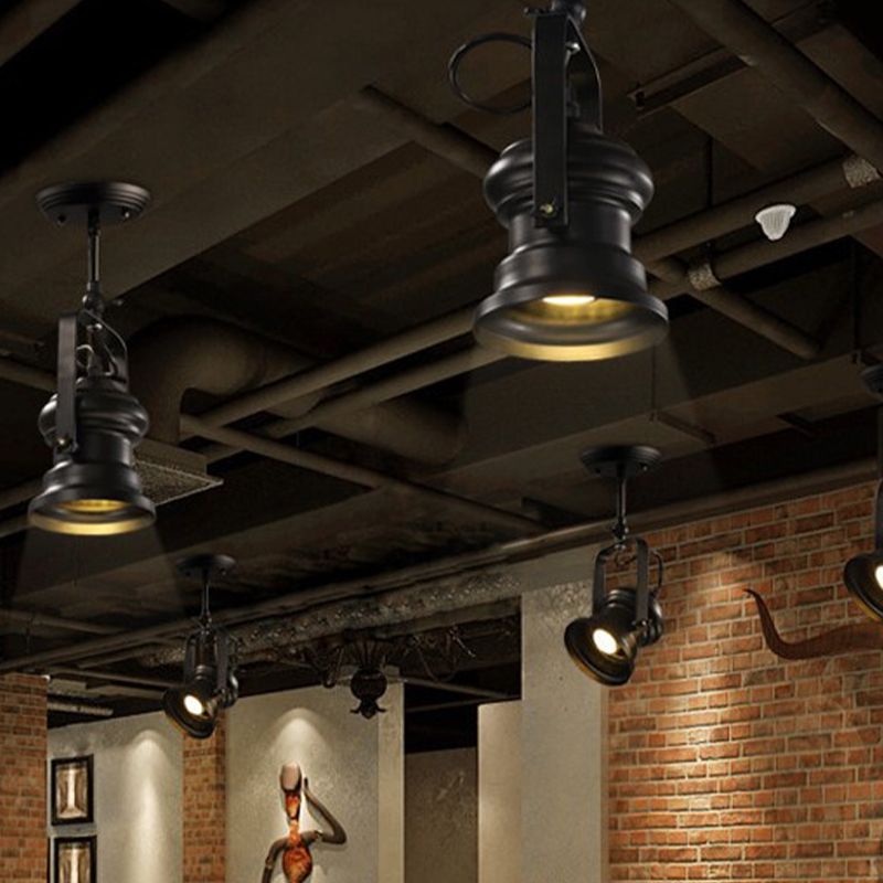Rilulos Industrial Style Rotatable Semi-Flush Mount Ceiling Light