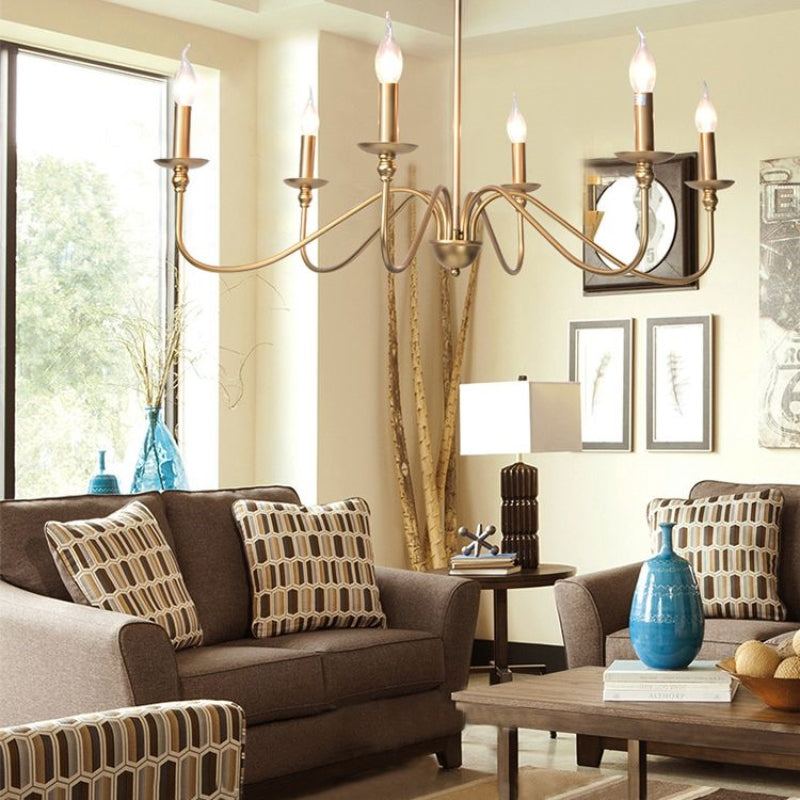 Zovisus Retro Vintage Candle Metal Chandelier