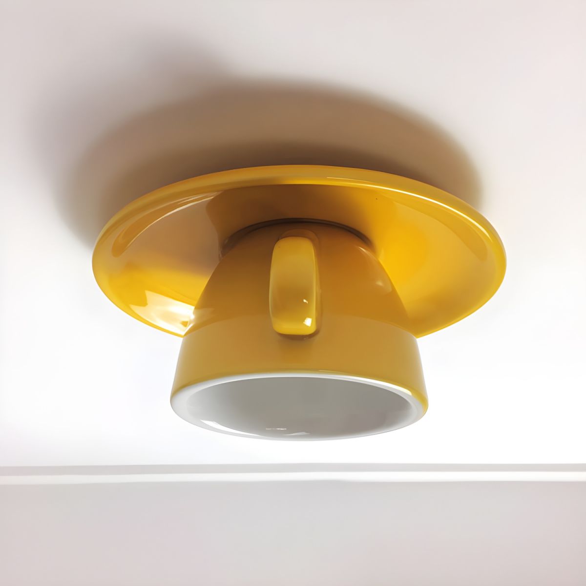 Rulenero Modern Coffee Cups Ceramic Flush Ceiling Lighting
