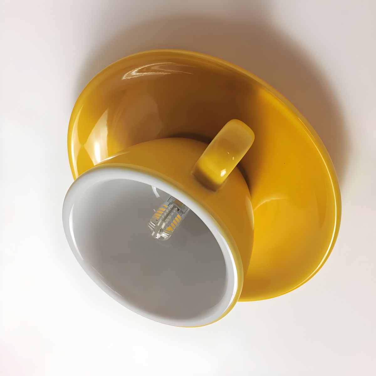 Rulenero Modern Coffee Cups Ceramic Flush Ceiling Lighting