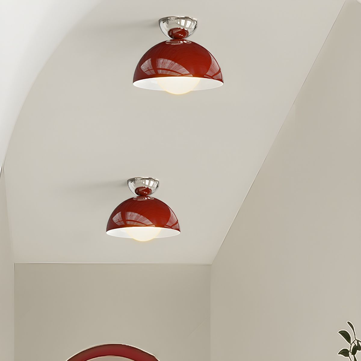 Horogar Simple Modern LED Flush Mount Ceiling Light Metal Balcony
