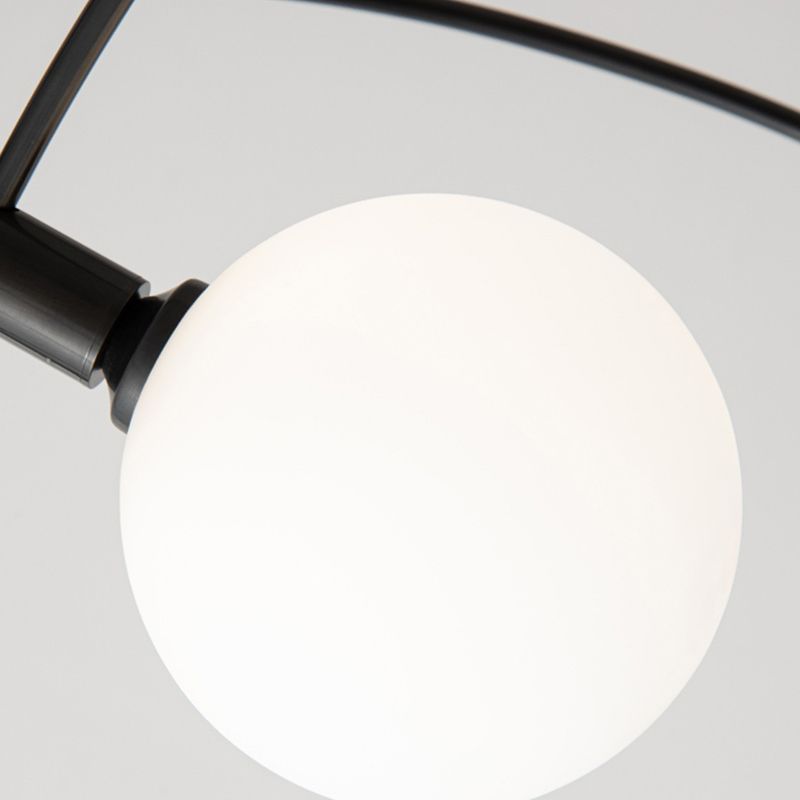 Bekaval Pendant Light Globe Modern, Metal/Glass, Black/Gold, Bedroom