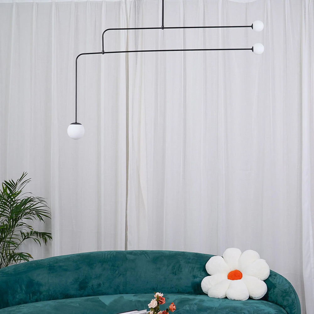 Fakegod Minimalist Linear Mobile Pendant Light, Black