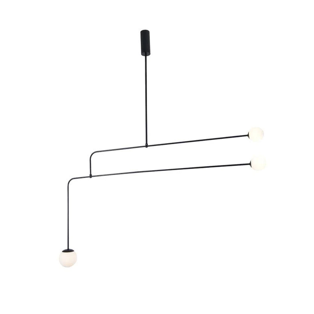 Fakegod Minimalist Linear Mobile Pendant Light, Black