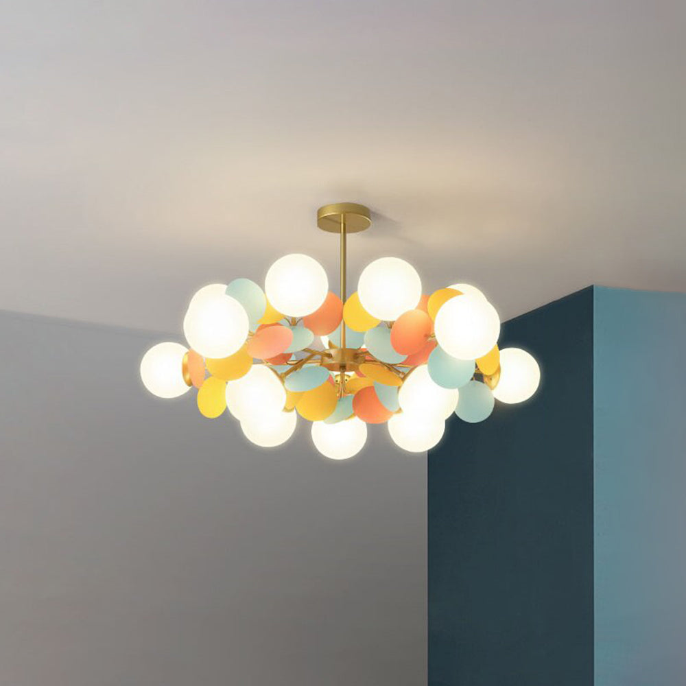Nurodek Multicolored Flower Branch Chandelier Living Room