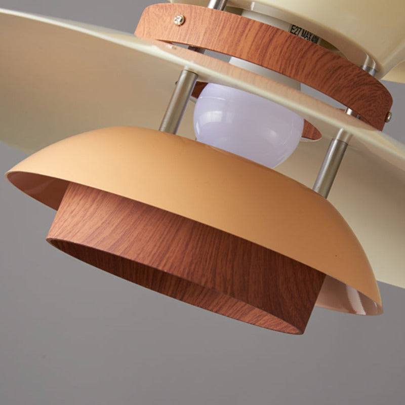 Jenaral Modern Pendant Light Black/White/Wood Metal Dining Room