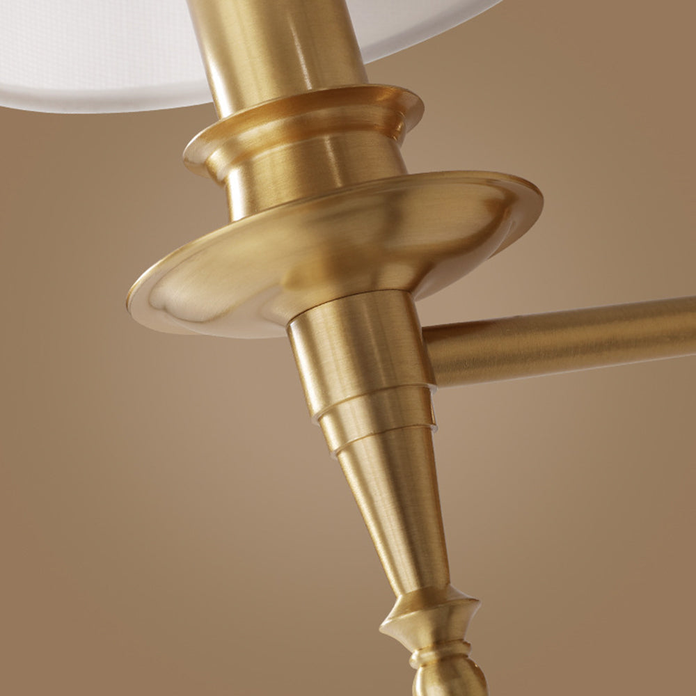 Busenet Vintage Rustic Lantern Fabric LED Wall Lamp, Gold