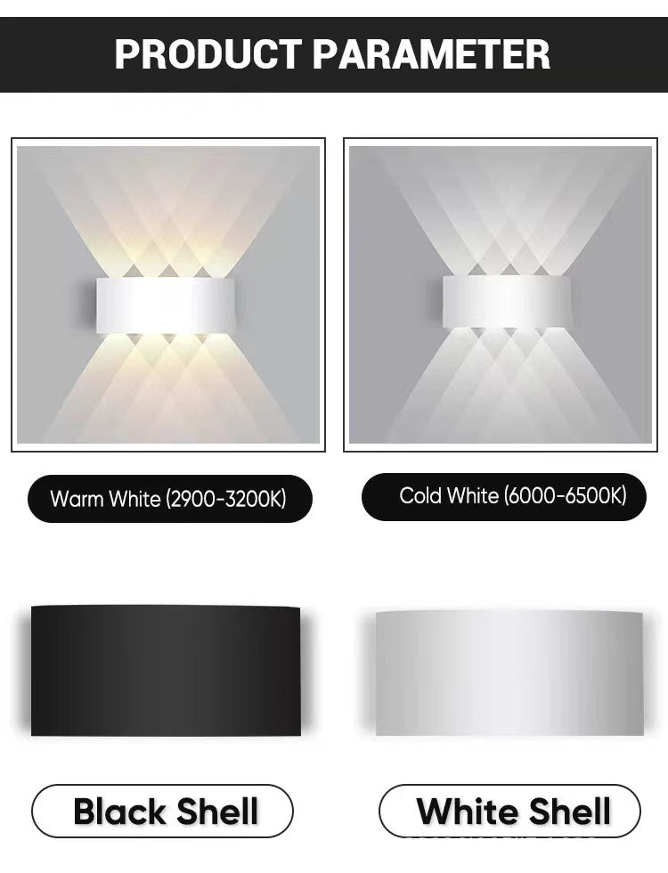 Nirex Wall Lamp Modern Rectangular Outdoor Water-wave-Relic Pieces