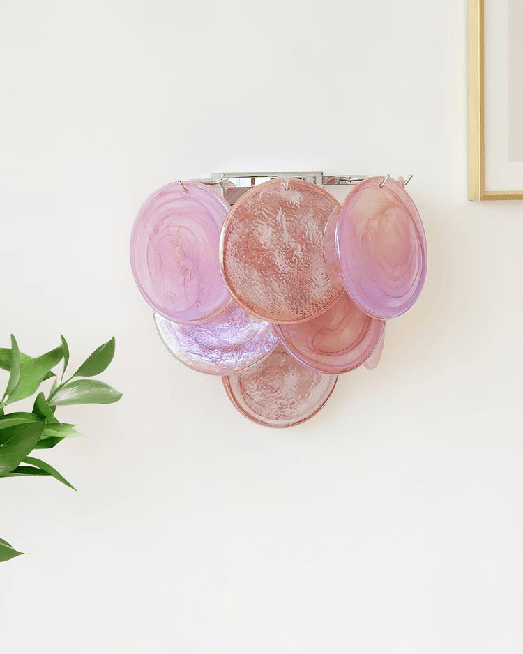 Velenina Wall Lamp Murano Glass Disc Artistic