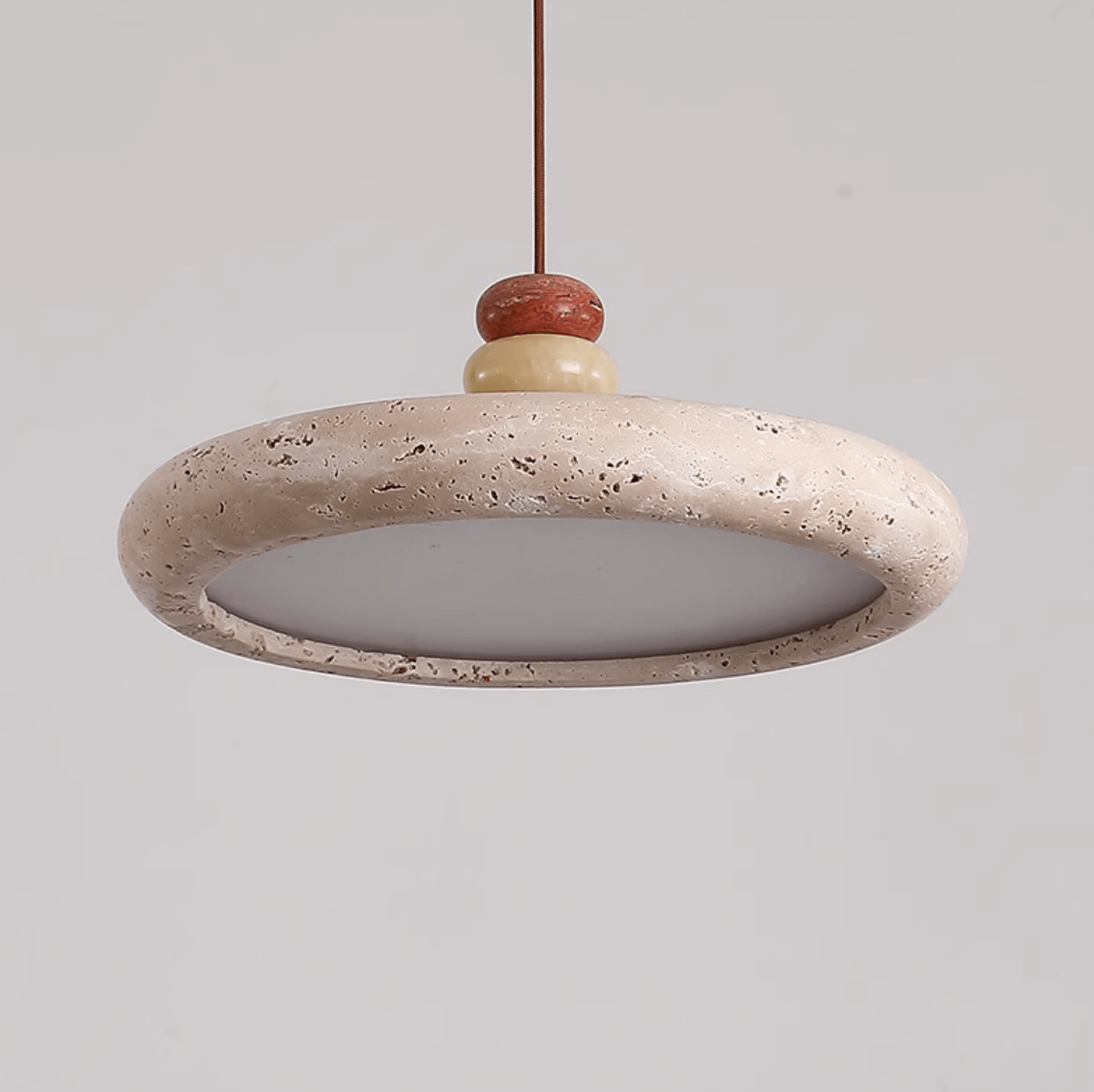 Cuvarora Disc Travertine Pendant Light