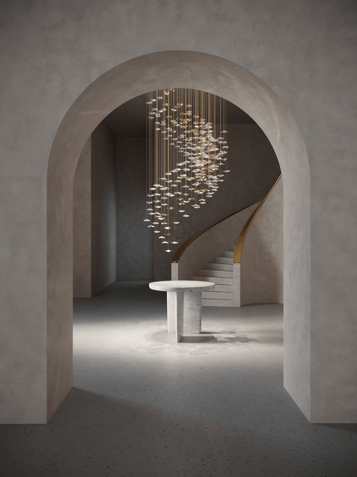 Lisk Luxury Brass Linear Chandelier