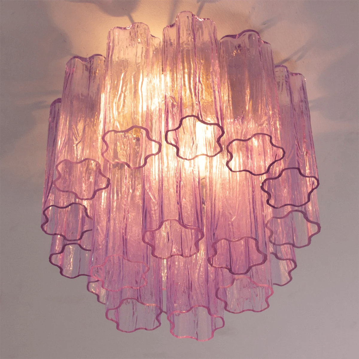 Serin Ceiling Lamp Pink Waterfall Style