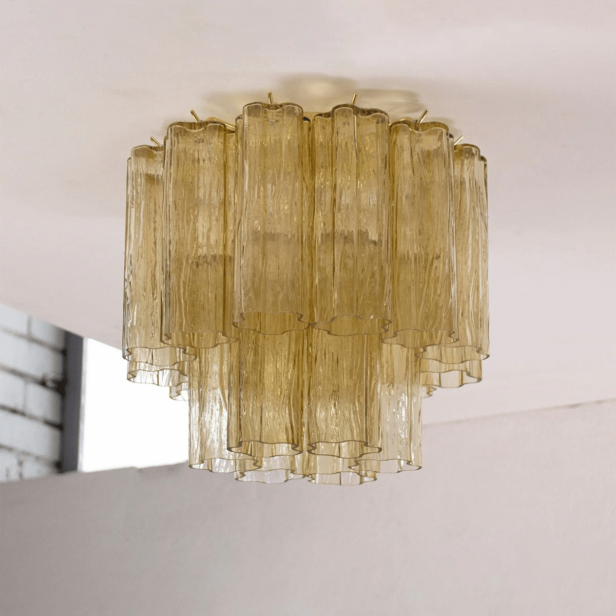 Serin Ceiling Lamp Pink Waterfall Style