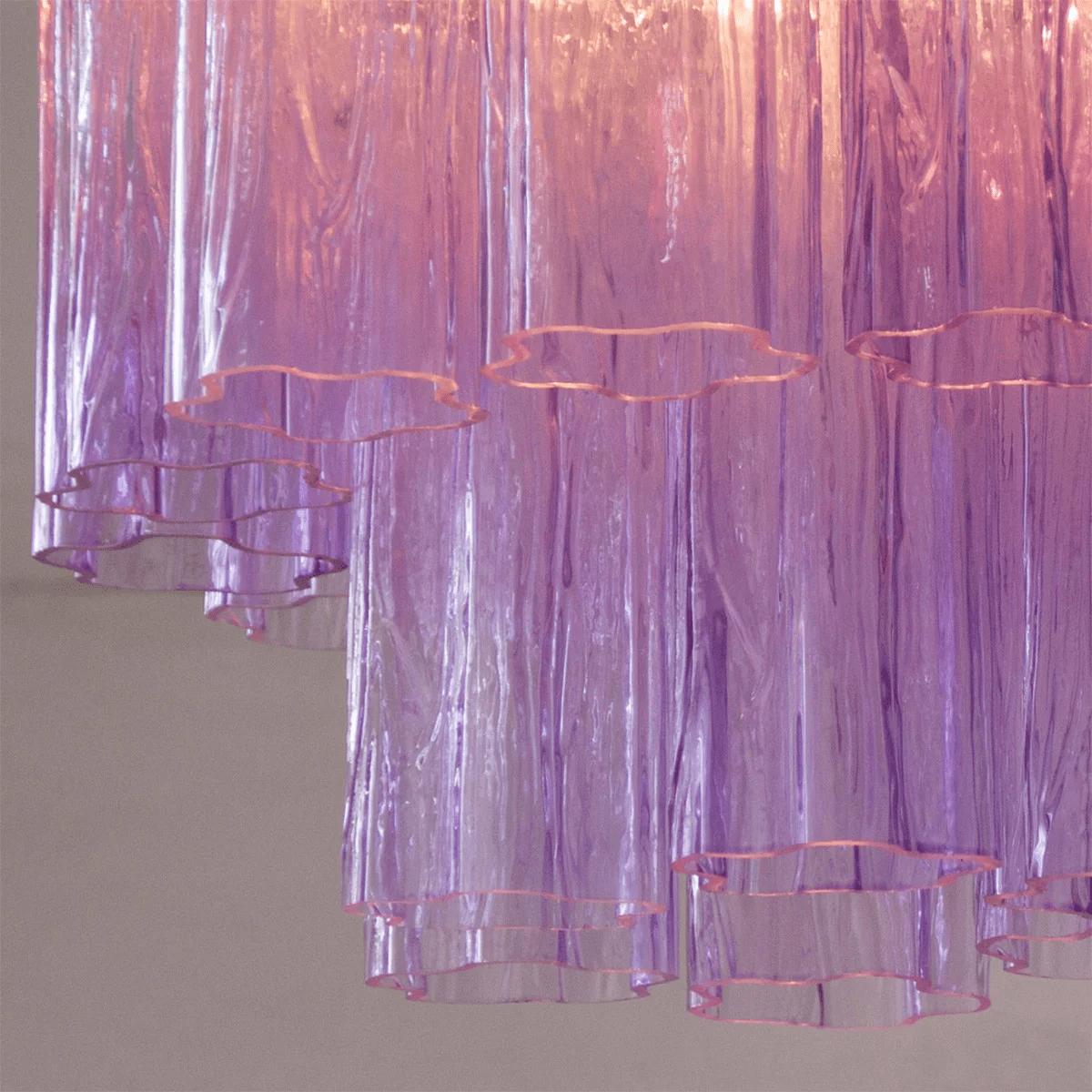 Serin Ceiling Lamp Pink Waterfall Style