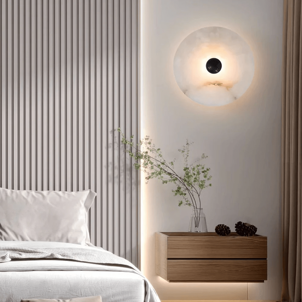Albireria Minimalist Alabaster Ceiling Light