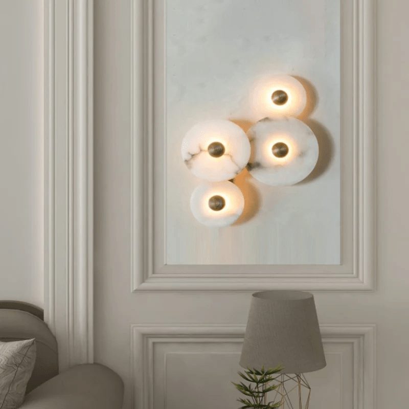 Albireria Minimalist Alabaster Ceiling Light
