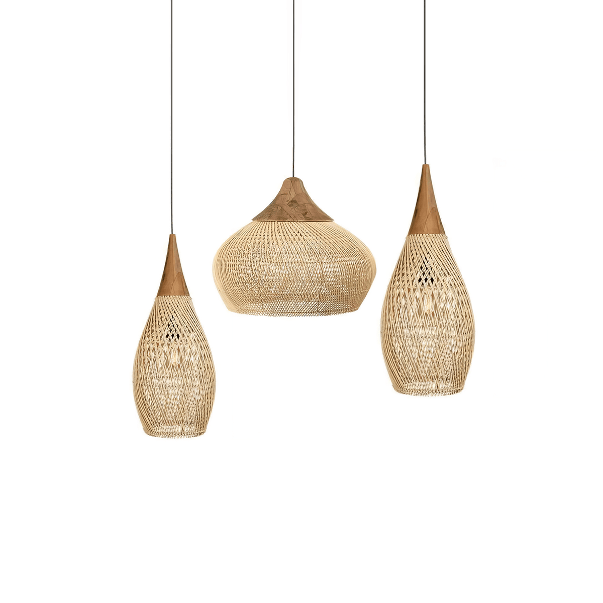 Junari Braided Rattan Pendant Lamp