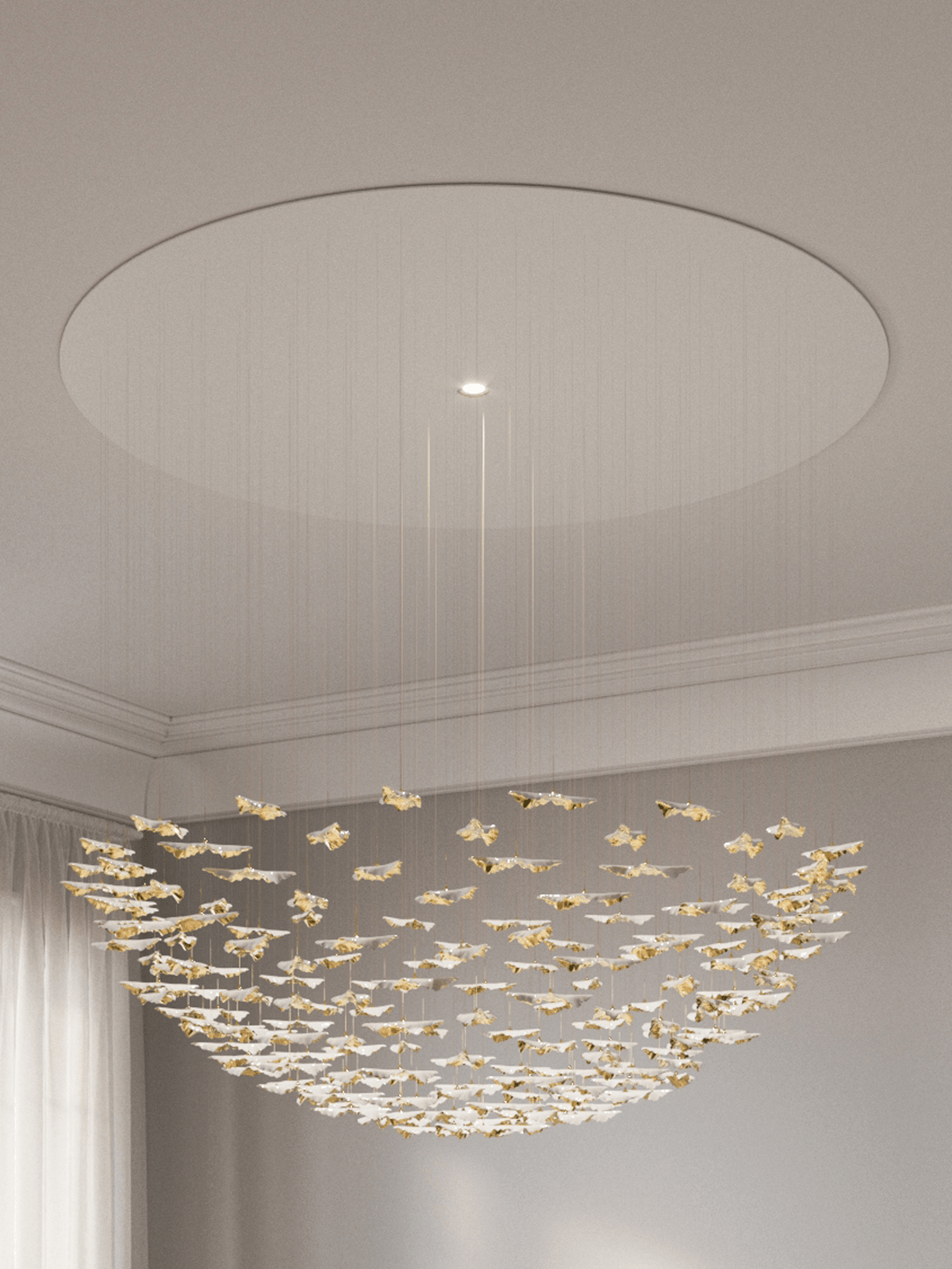 Folia Leaf Twisted Sculptural Customize Chandelier