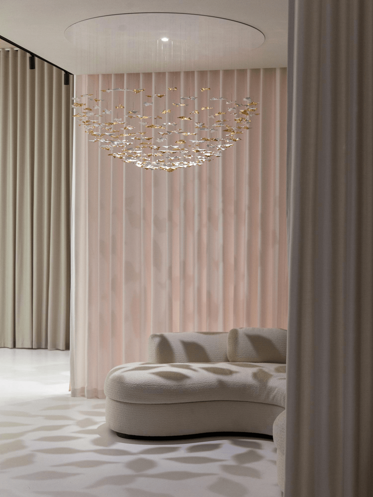 Folia Leaf Twisted Sculptural Customize Chandelier