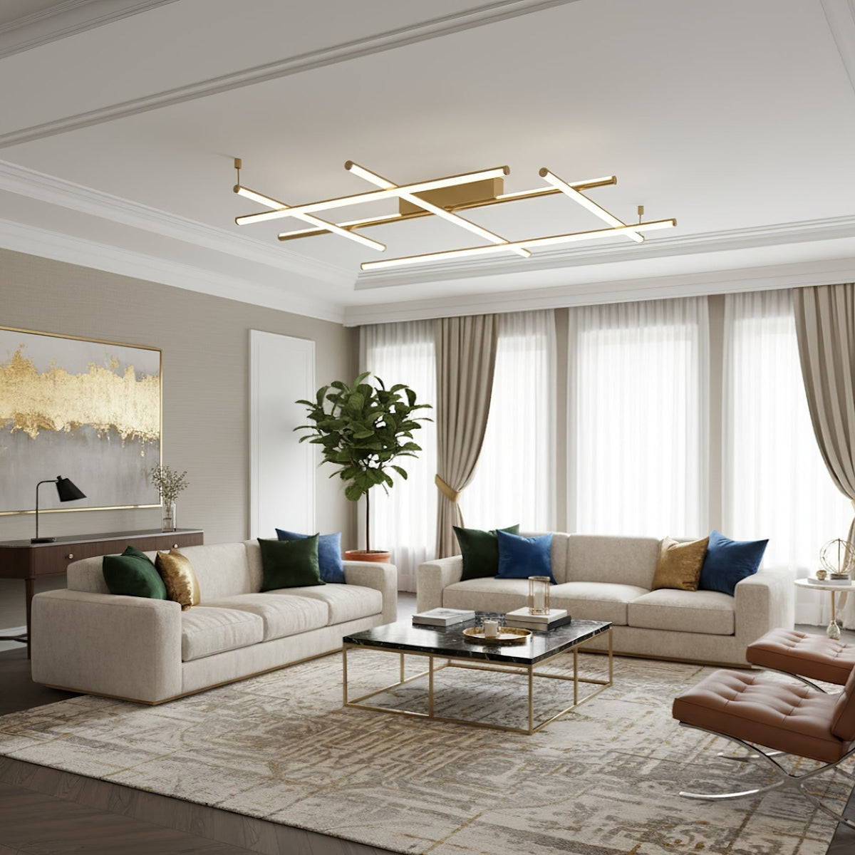 Thayer Geometric Linear Ceiling Lamp