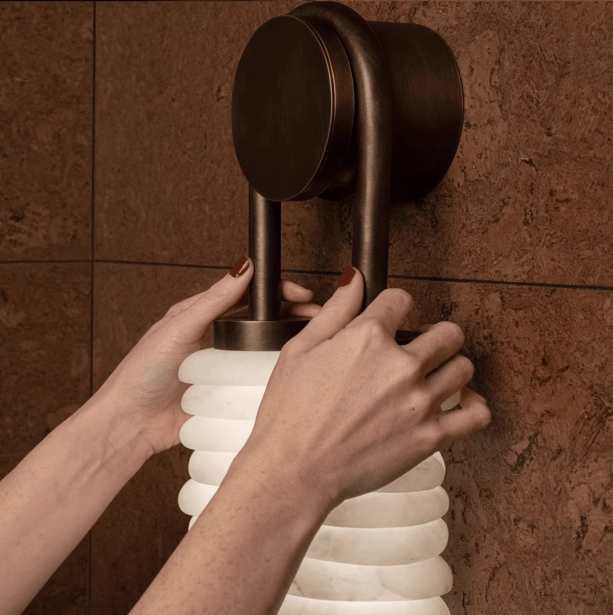 Calla Twin Alabaster Sconce