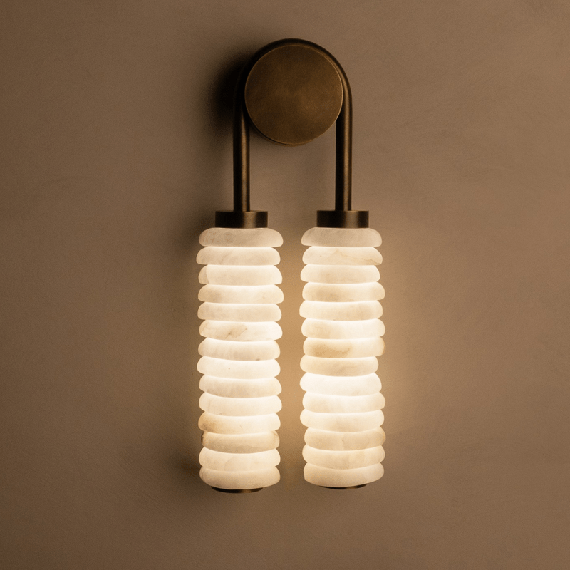 Calla Twin Alabaster Sconce