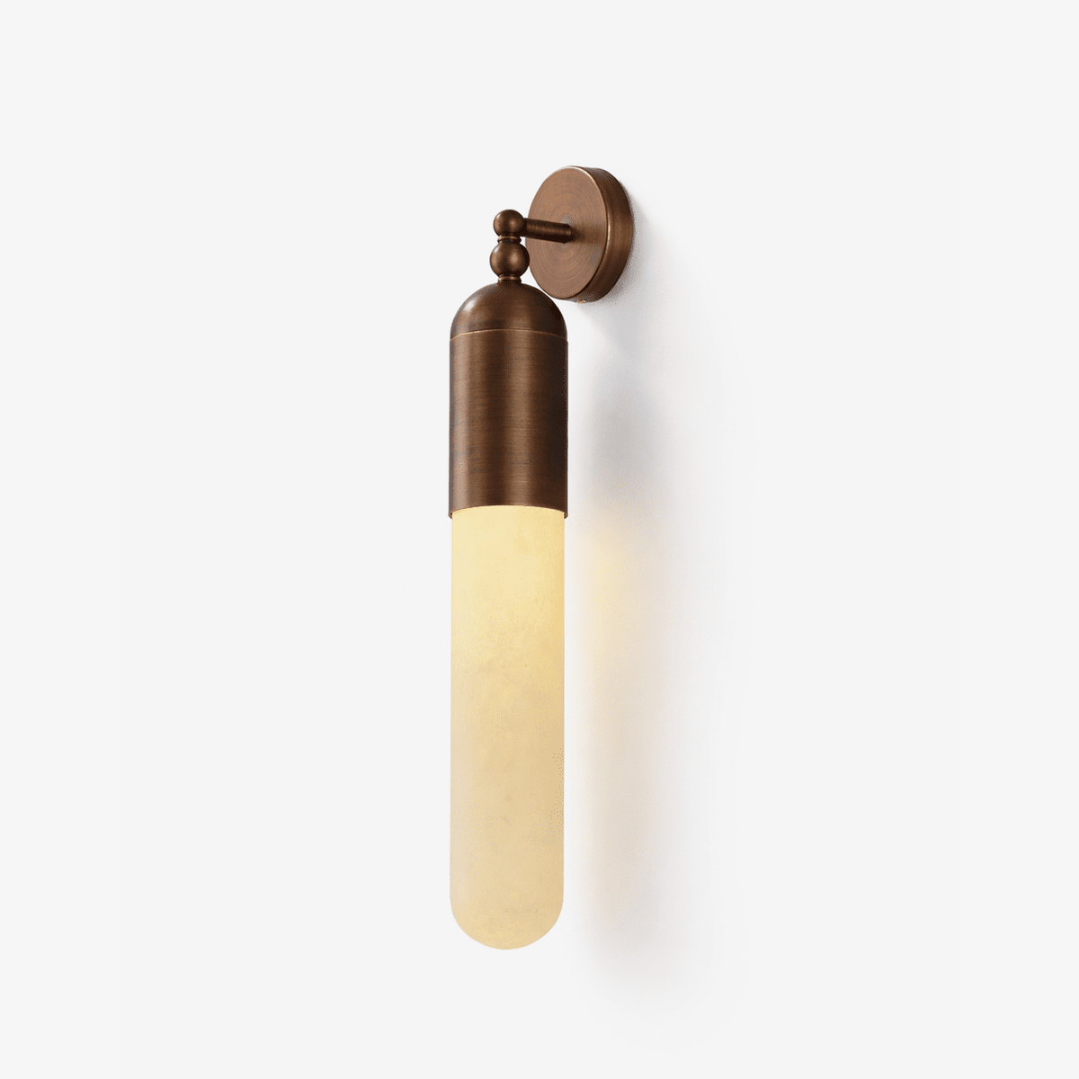 Celyn Alabaster Sculpted Tube Wall Sconce