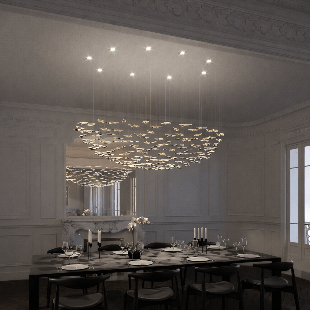 Folia Leaf Twisted Sculptural Customize Chandelier