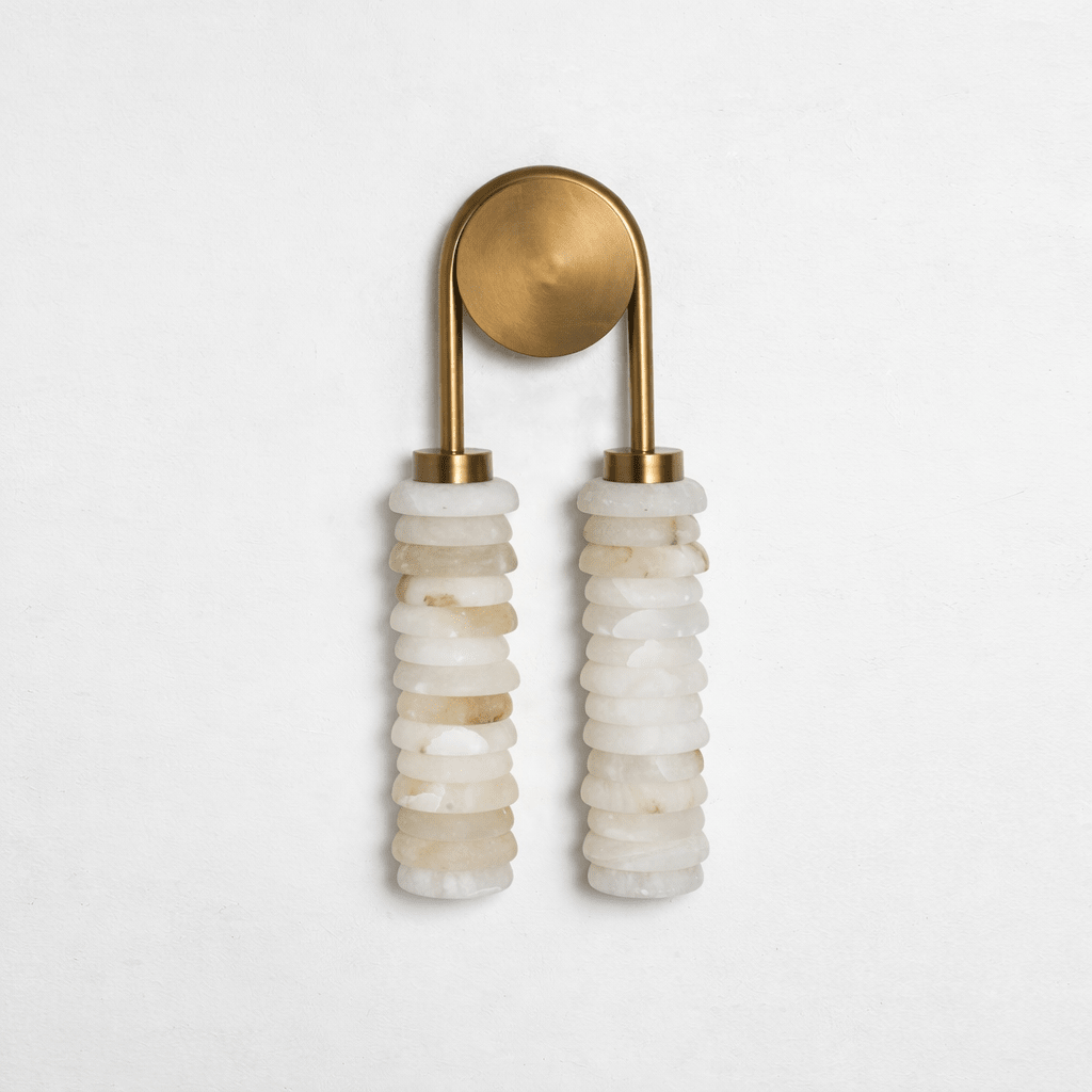 Calla Twin Alabaster Sconce