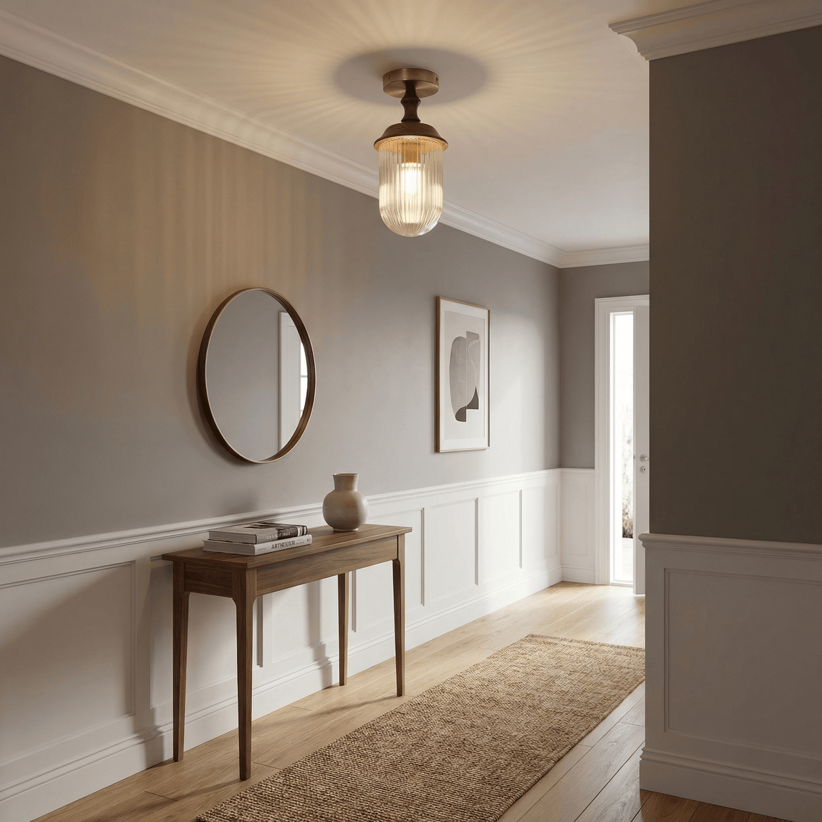Sylvan Wood Rim Ceiling Lamp