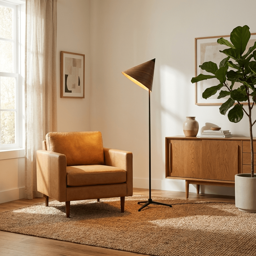 Rookspire Wood Floor Lamp