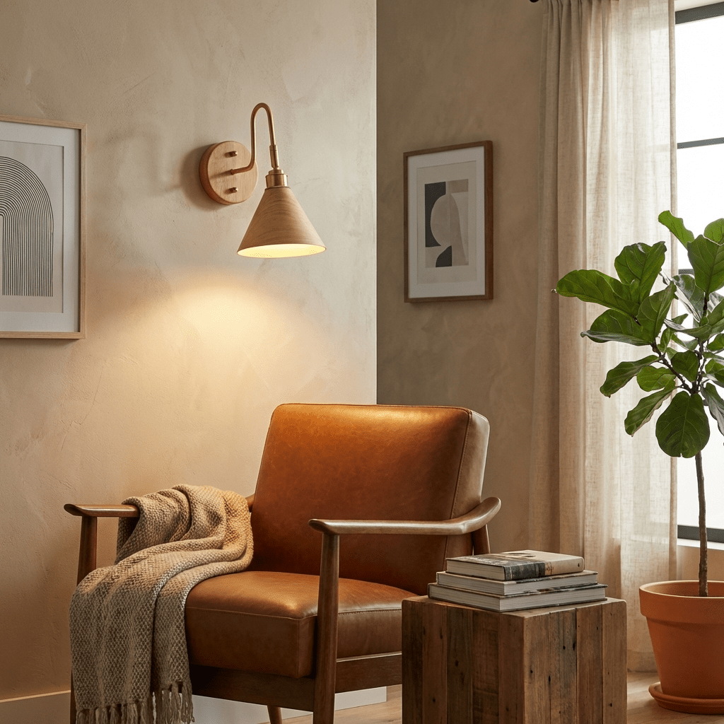 Hugo Wood Wall Light