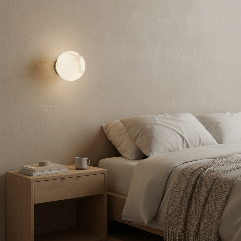 Navo Alabaster Mini Orb Wall Lamp