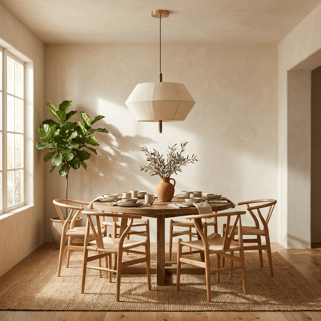 Serivia Linen Geometric Pendant Lamp