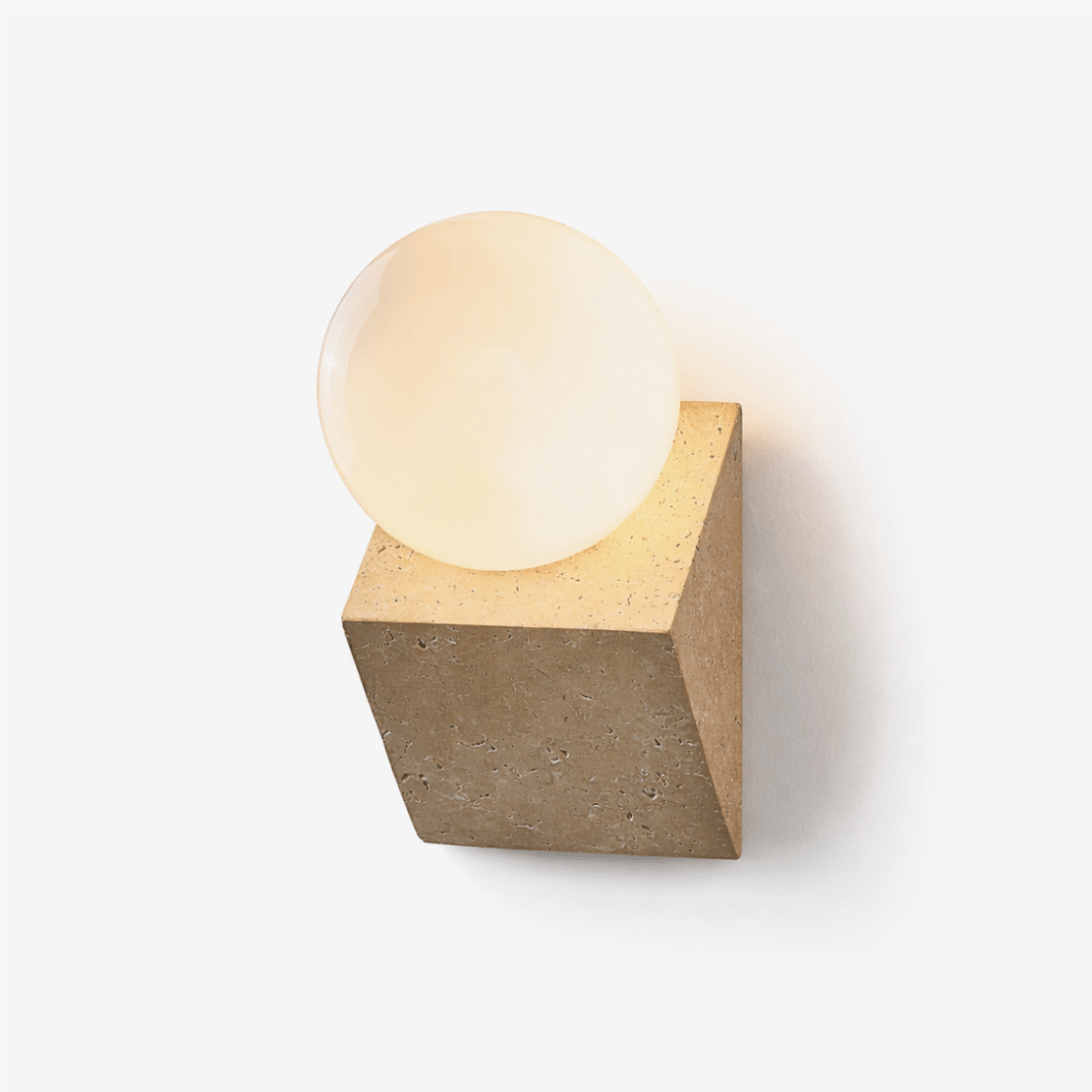 Valaeria Orb Travertine Wall Lamp