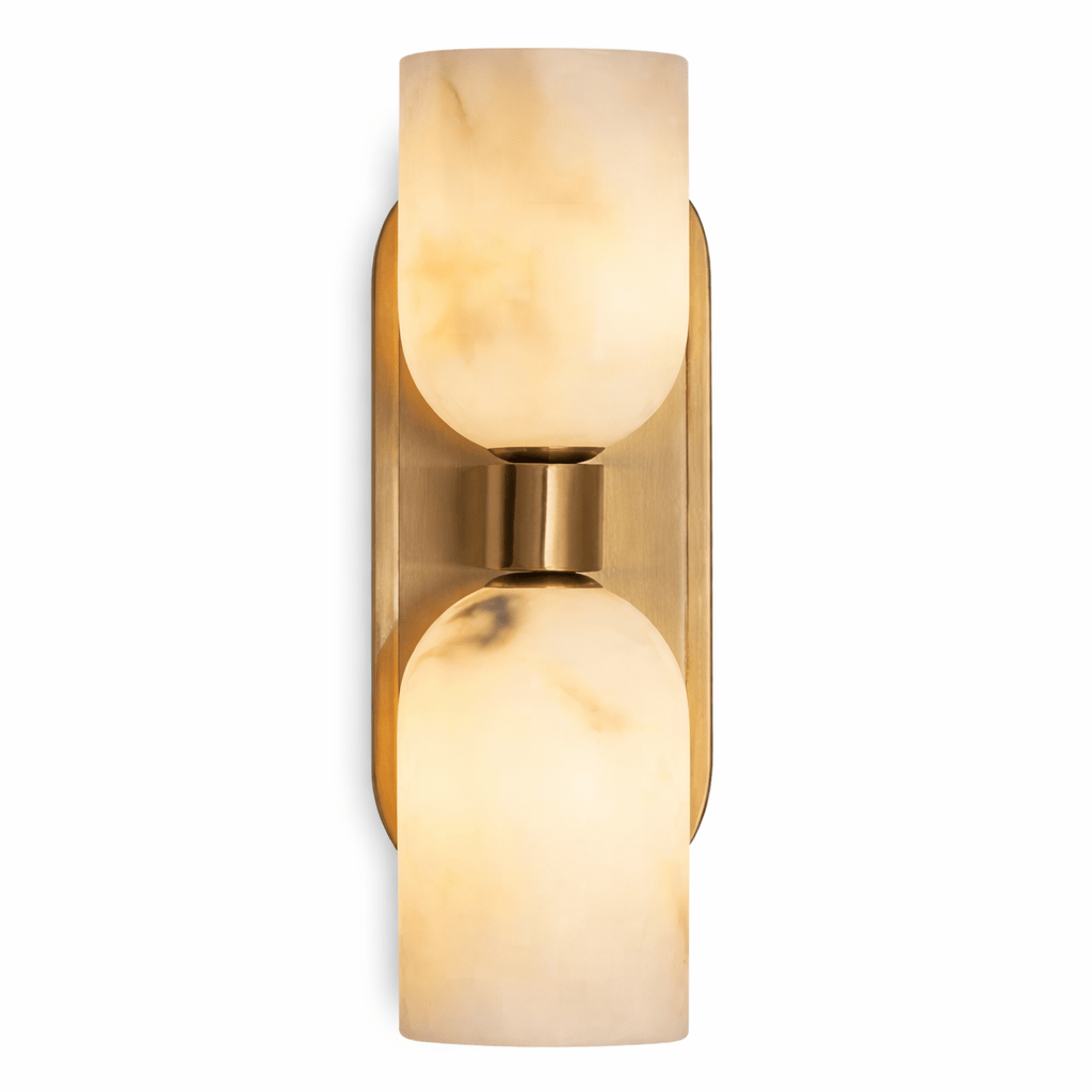 Vireaux Twin Alabaster Wall Light