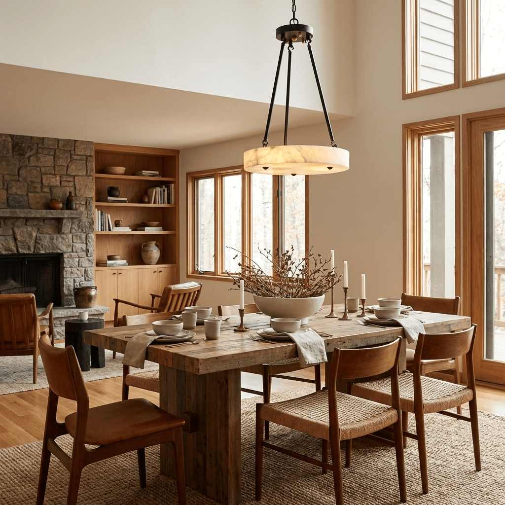 Valcair Alabaster Disc Pendant Light