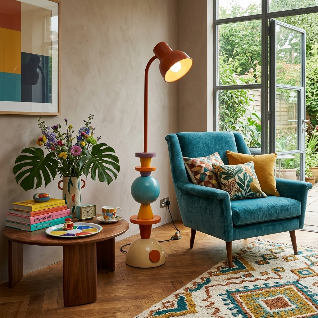 Zelora Playform Color Block Table Lamp