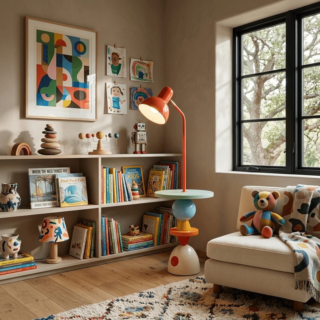 Zelora Playform Color Block Table Lamp