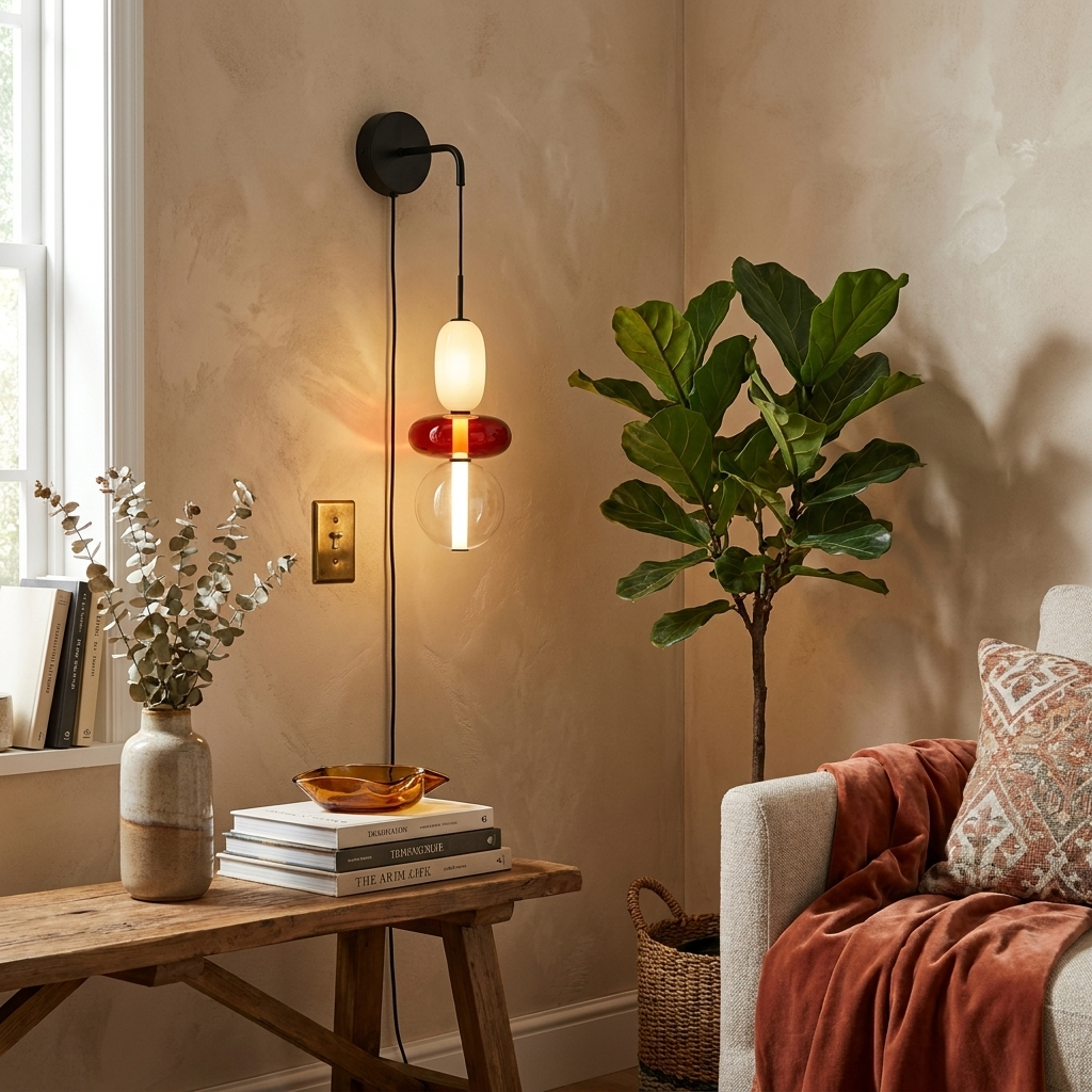 Vesperine Candied Glass Plug-in Wall Light