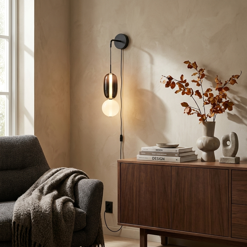 Vesperine Candied Glass Plug-in Wall Light