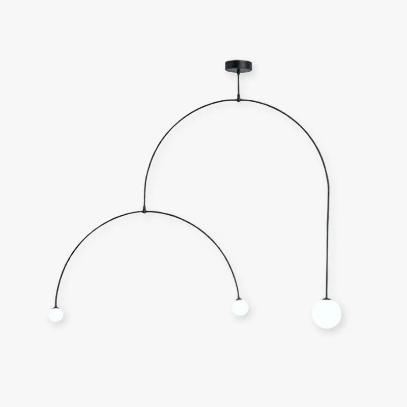 Fakegod Minimalist Linear Mobile Pendant Light, Black