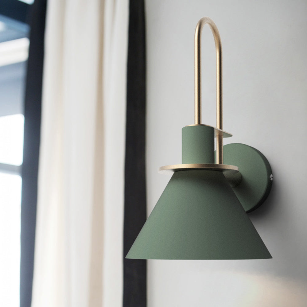 Fevoril Vintage Horn Shape Metal Wall Lamp, Living room/Bedroom/Bathroom