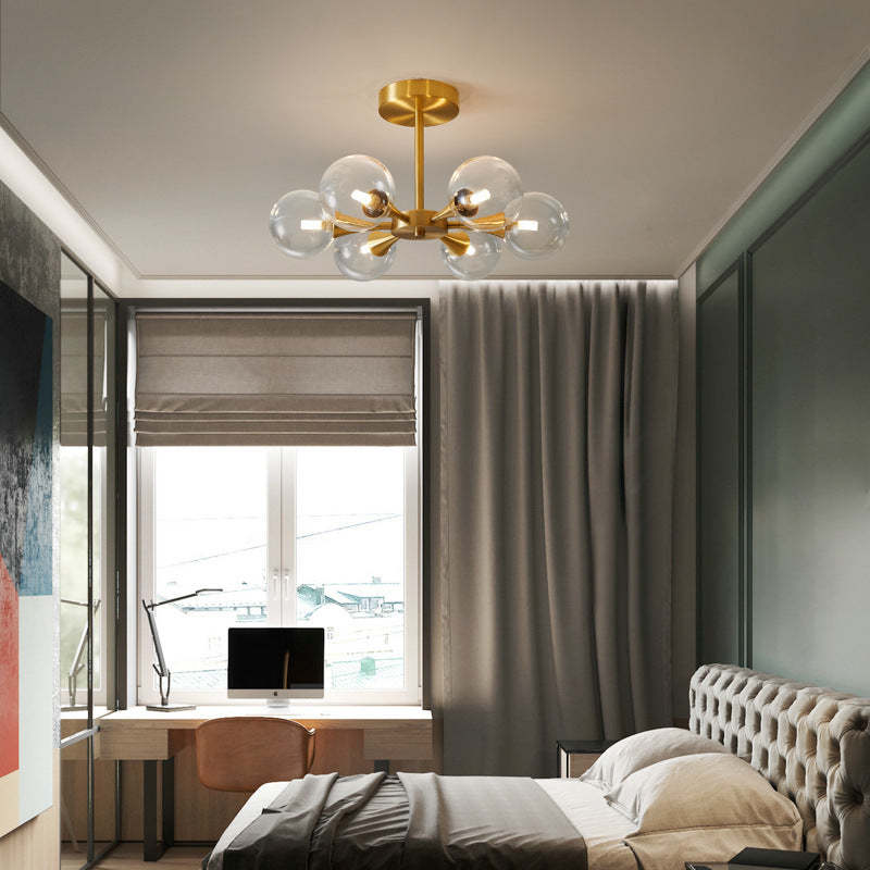 Zatutek Contemporary Flush Mount Ceiling Light, Glass Bubble