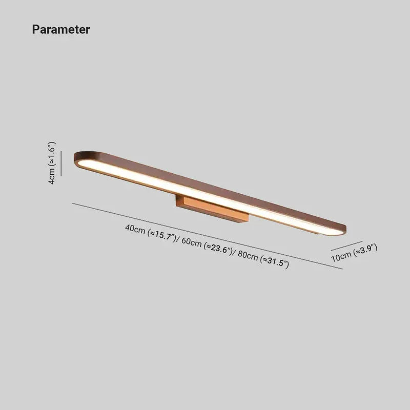 Auril Modern Wall Lamp Mirror Front, Curved, Black/Coffee-Relic Pieces