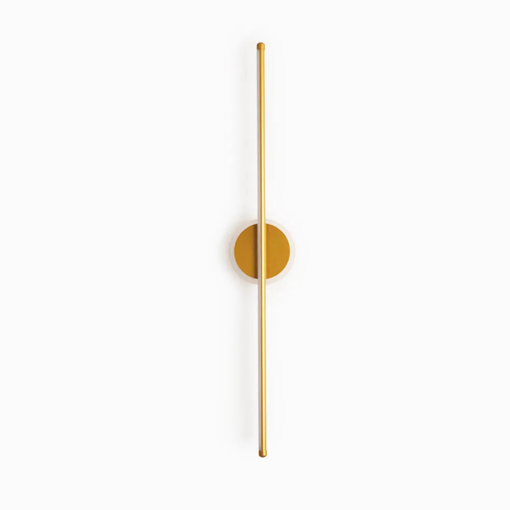 Januked LED Linear Mirror Front Vanity Wall Lamp, Black/Gold