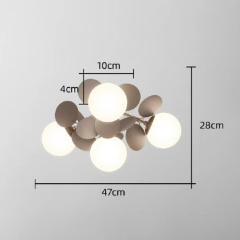 Nurodek Multicolored Flower Branch Chandelier Living Room
